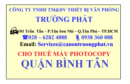 Cho thuê máy Photocopy tại Quận  Bình Tân